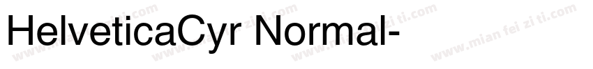 HelveticaCyr Normal字体转换